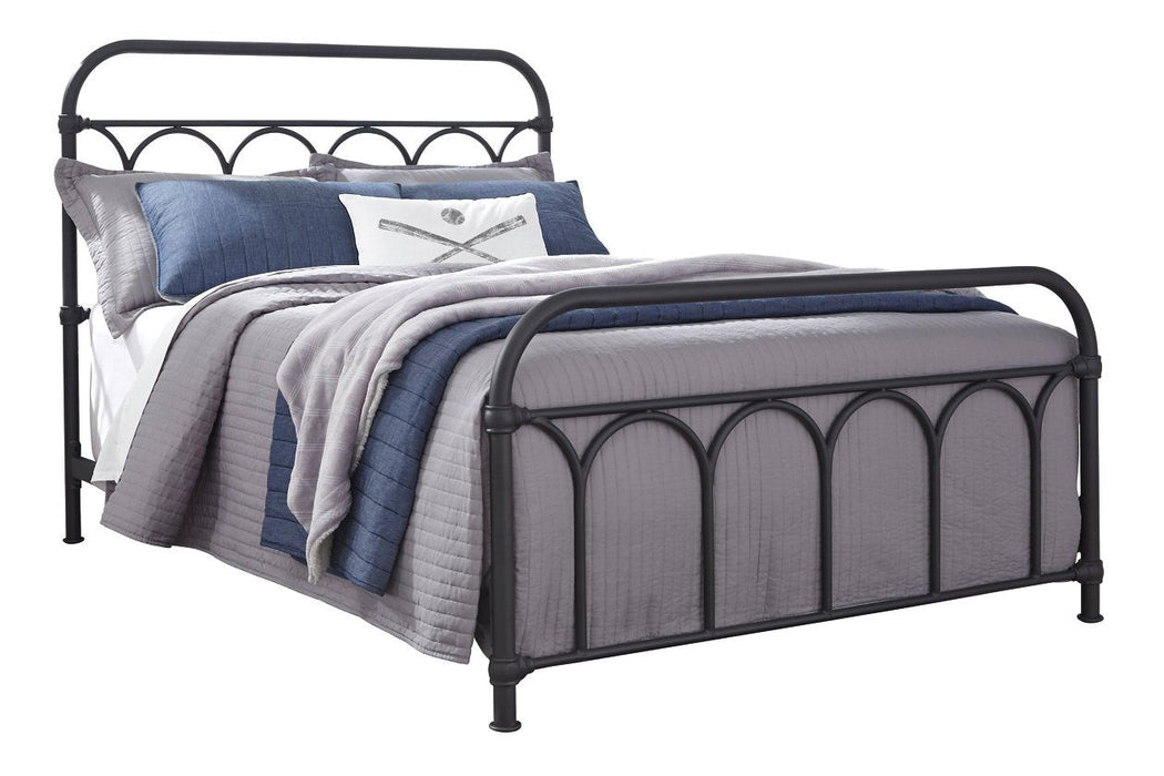 Nashburg Black Full Metal Bed - B280-672 - Lara Furniture