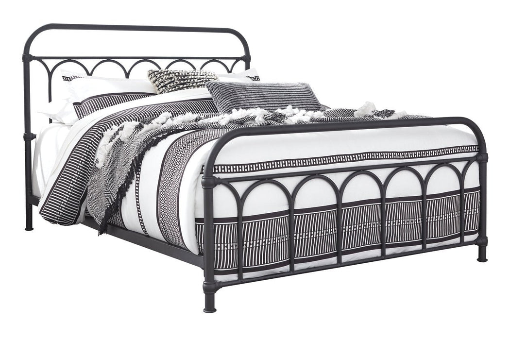 Nashburg Black Queen Metal Bed - B280-681 - Lara Furniture