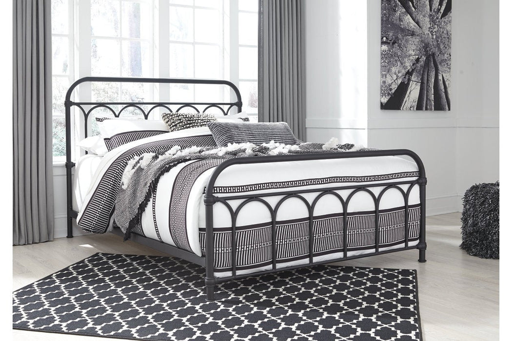 Nashburg Black Queen Metal Bed - B280-681 - Lara Furniture