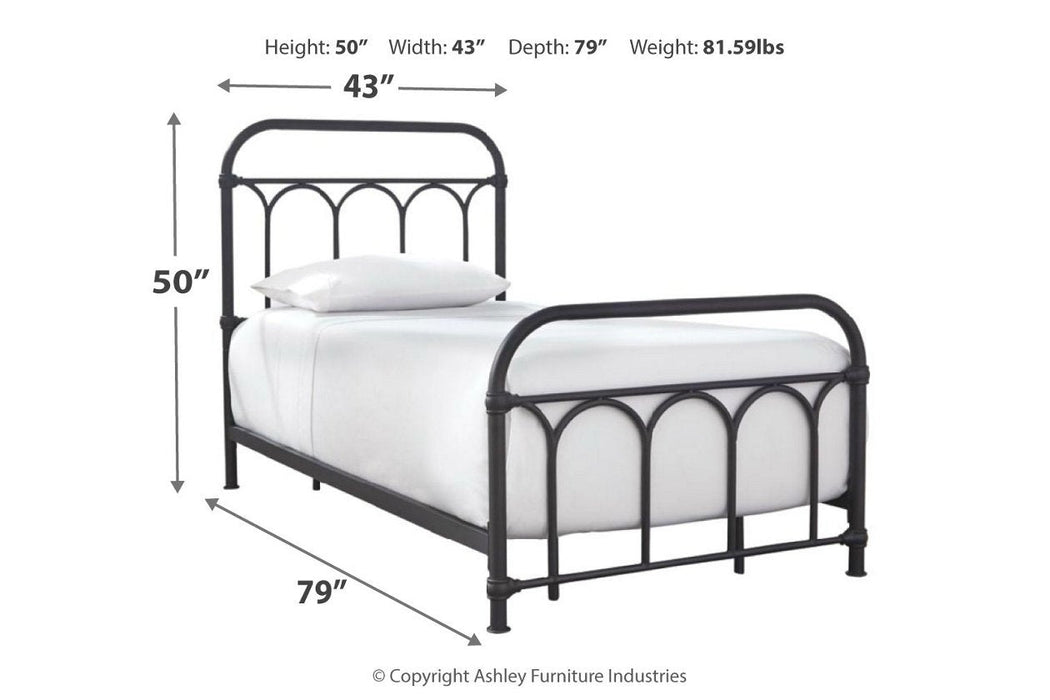 Nashburg Black Twin Metal Bed - B280-671 - Lara Furniture