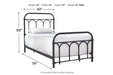 Nashburg Black Twin Metal Bed - B280-671 - Lara Furniture