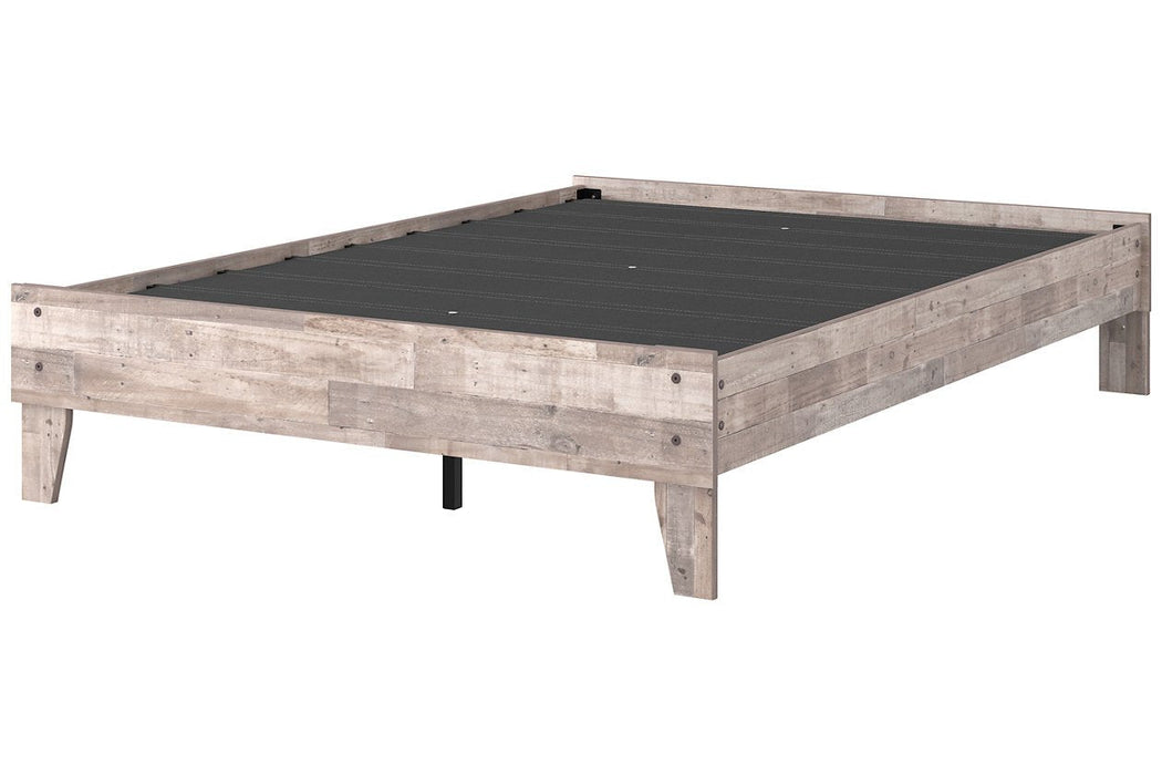 Neilsville Whitewash Full Platform Bed - EB2320-112 - Lara Furniture