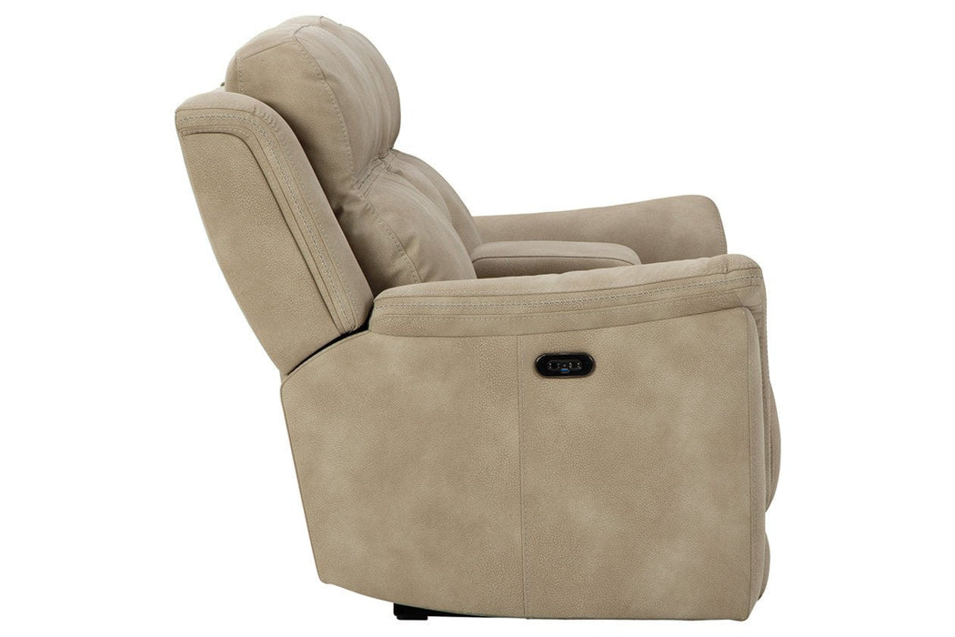 Next-Gen DuraPella Sand Power Reclining Loveseat with Console - 5930218 - Lara Furniture