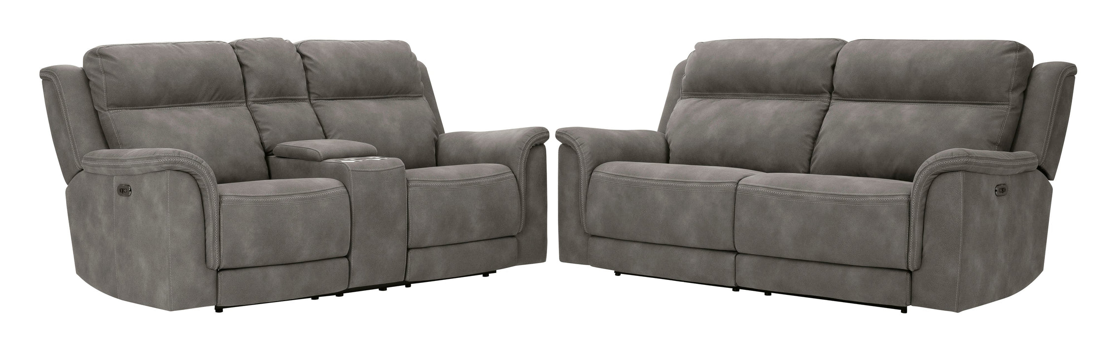 Next-Gen DuraPella Slate Power Reclining Living Room Set - Lara Furniture