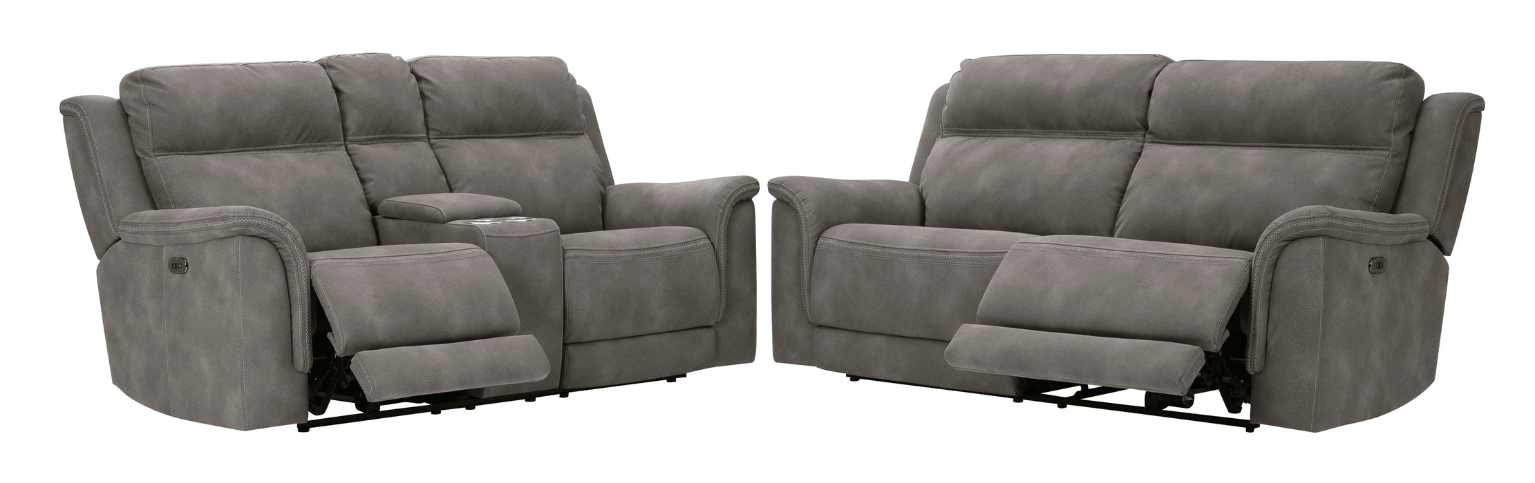 Next-Gen DuraPella Slate Power Reclining Living Room Set - Lara Furniture