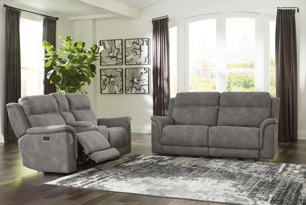 Next-Gen DuraPella Slate Power Reclining Living Room Set - Lara Furniture