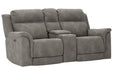 Next-Gen DuraPella Slate Power Reclining Loveseat with Console - 5930118 - Lara Furniture