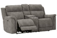 Next-Gen DuraPella Slate Power Reclining Loveseat with Console - 5930118 - Lara Furniture