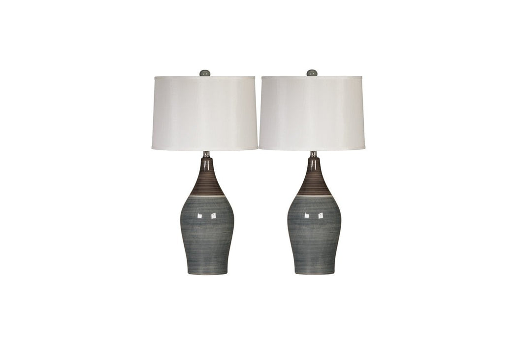 Niobe Multi Gray Table Lamp (Set of 2) - L123884 - Lara Furniture