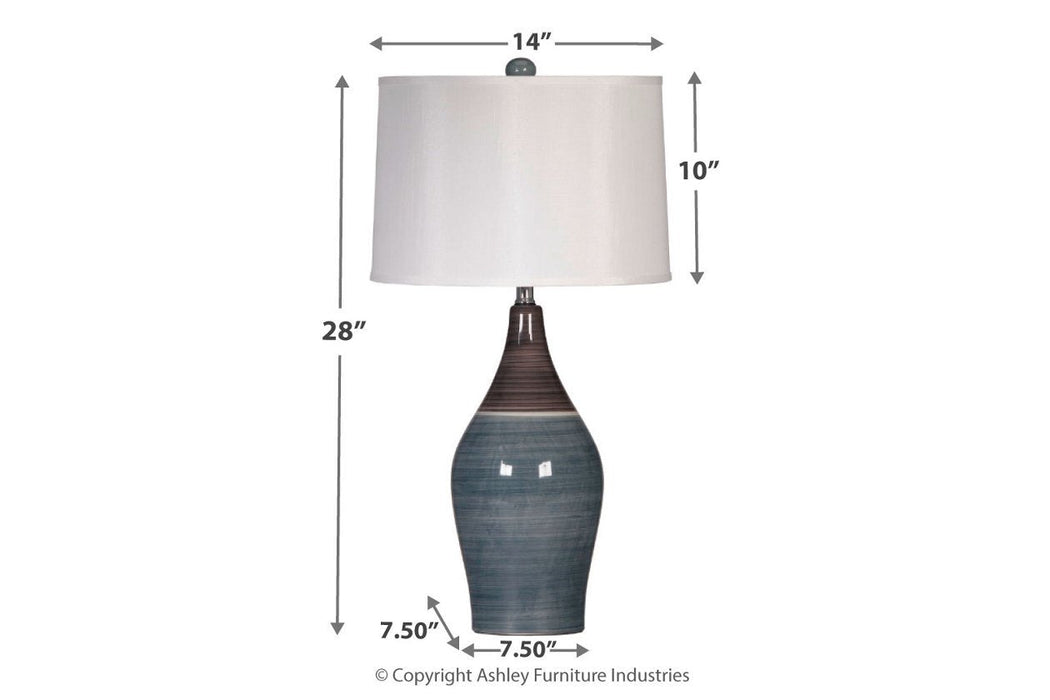 Niobe Multi Gray Table Lamp (Set of 2) - L123884 - Lara Furniture