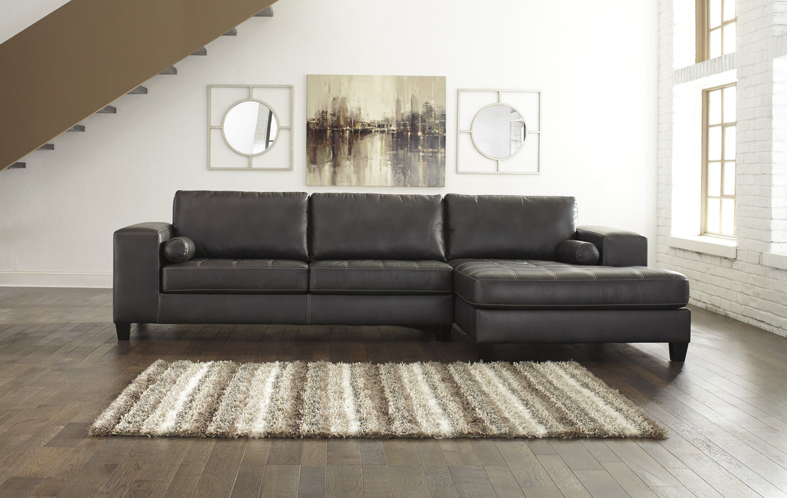 Nokomis Charcoal RAF Sectional - Lara Furniture