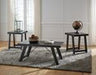 Noorbrook Black/Pewter Table (Set of 3) - T351-13 - Lara Furniture