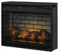 Noorbrook Black XL TV Stand w/Fireplace Option - Lara Furniture