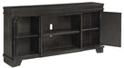 Noorbrook Black XL TV Stand w/Fireplace Option - Lara Furniture