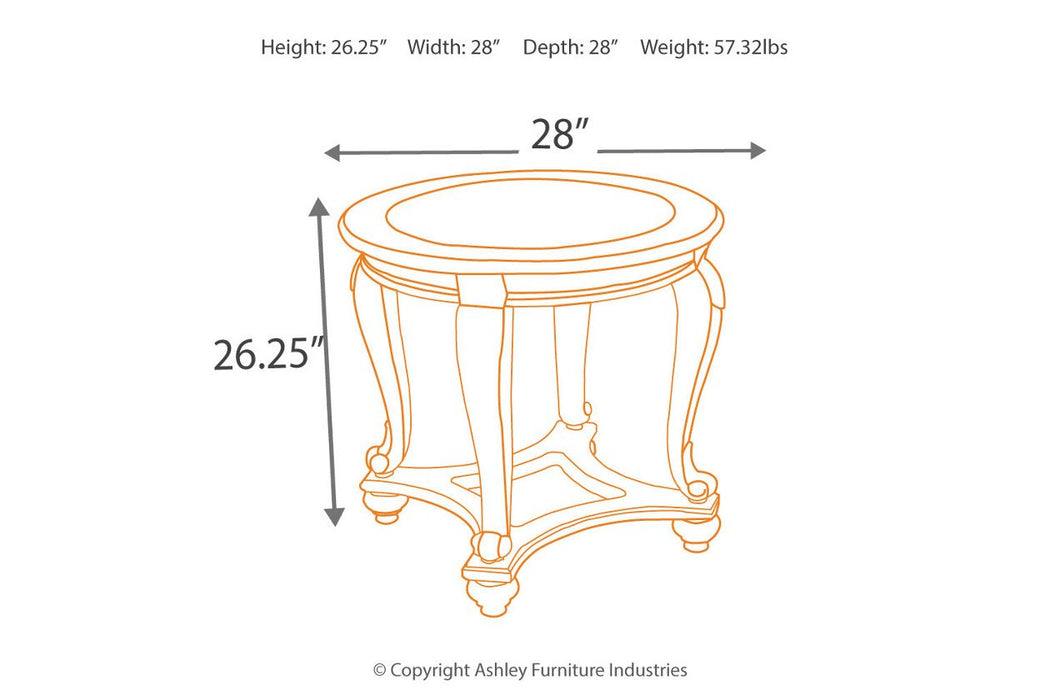 Norcastle Dark Brown End Table - T499-6 - Lara Furniture