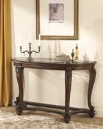 Norcastle Dark Brown Sofa/Console Table - T499-4 - Lara Furniture