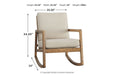 Novelda Neutral Rocker Accent Chair - A3000081 - Lara Furniture