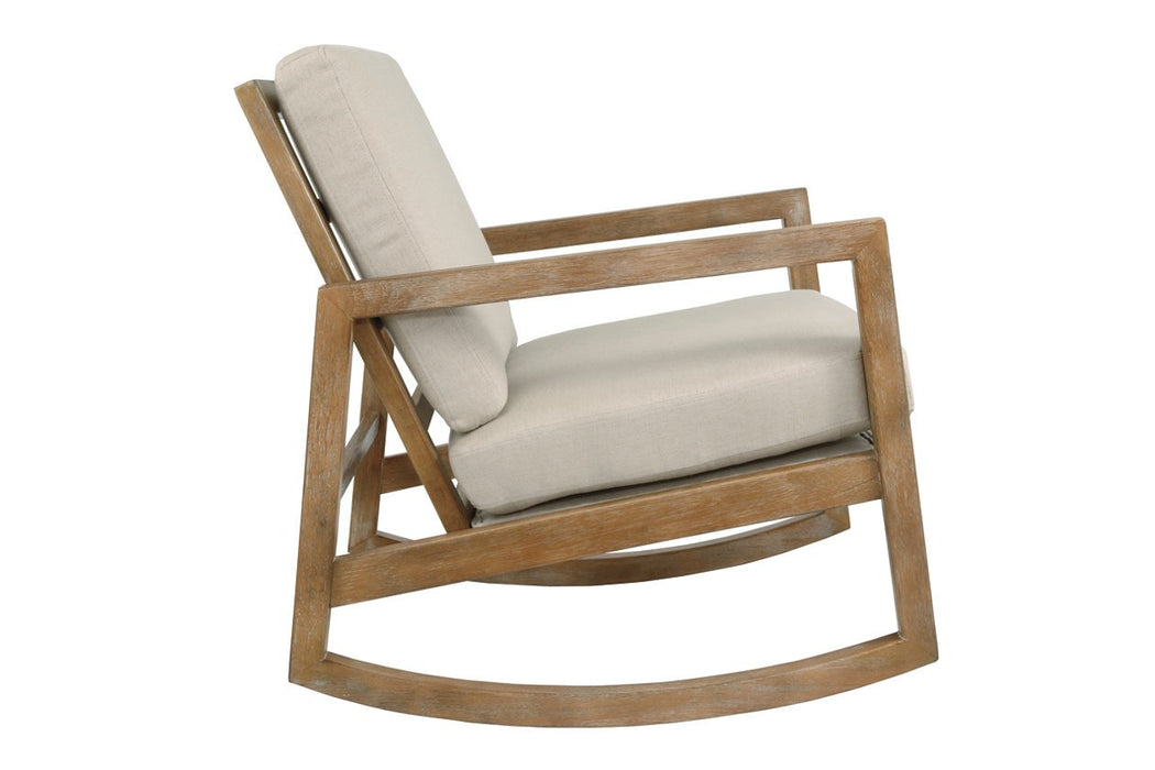 Novelda Neutral Rocker Accent Chair - A3000081 - Lara Furniture