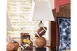 Nyx Brown/Orange Table Lamp - L815714 - Lara Furniture