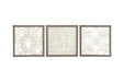 Odella Cream/Taupe Wall Decor (Set of 3) - A8010009 - Lara Furniture