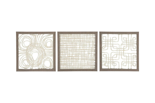 Odella Cream/Taupe Wall Decor (Set of 3) - A8010009 - Lara Furniture