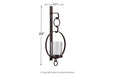 Ogaleesha Brown Wall Sconce - A8010036 - Lara Furniture