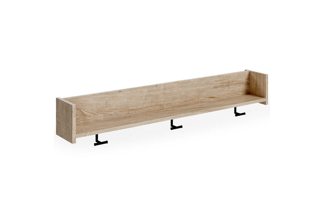 Oliah Natural Wall Mounted Coat Rack with Shelf - EA2270-151 - Lara Furniture