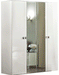 Onda 4 Door Wardrobe White - i23995 - Lara Furniture