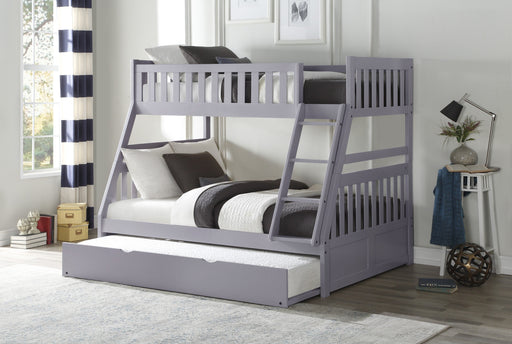 Orion Gray Twin/Full Bunk Bed | B2063 - Lara Furniture