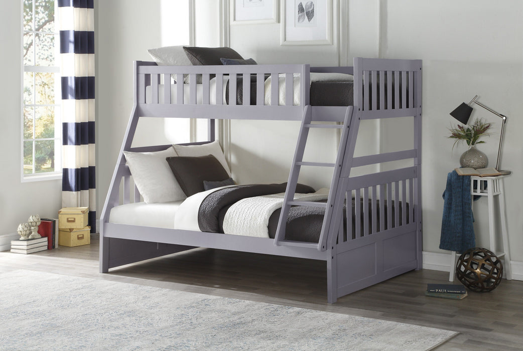 Orion Gray Twin/Full Bunk Bed | B2063 - Lara Furniture