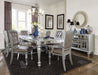 Orsina Silver Mirrored Extendable Dining Set - Lara Furniture