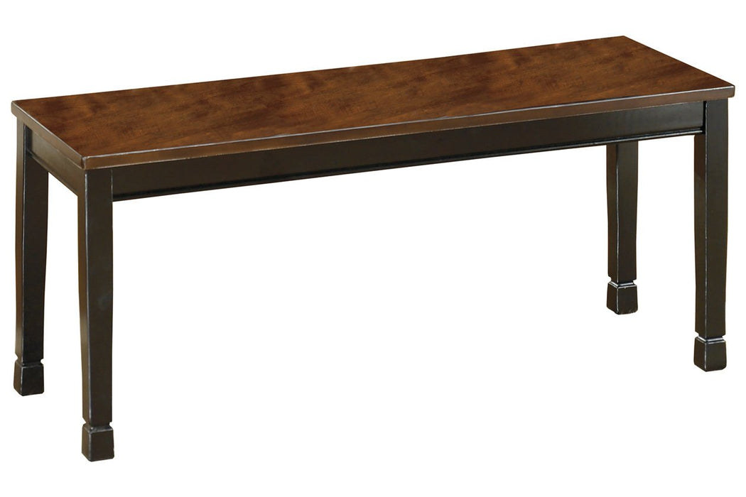 Owingsville Black/Brown Dining Bench - D580-00 - Lara Furniture