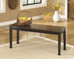 Owingsville Black/Brown Dining Bench - D580-00 - Lara Furniture