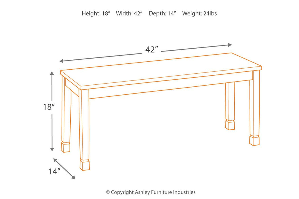 Owingsville Black/Brown Dining Bench - D580-00 - Lara Furniture