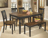 Owingsville Black-Brown Dining Room Set - Lara Furniture