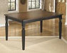 Owingsville Black/Brown Dining Table - D580-25 - Lara Furniture