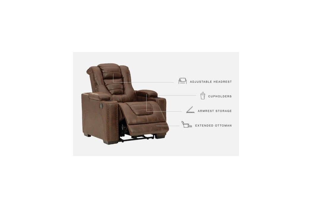 Owner's Box Thyme Power Recliner - 2450513 - Lara Furniture