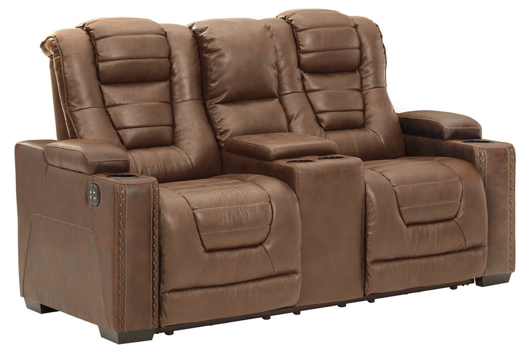 Owner's Box Thyme Power Reclining Loveseat with Console - 2450518 - Lara Furniture