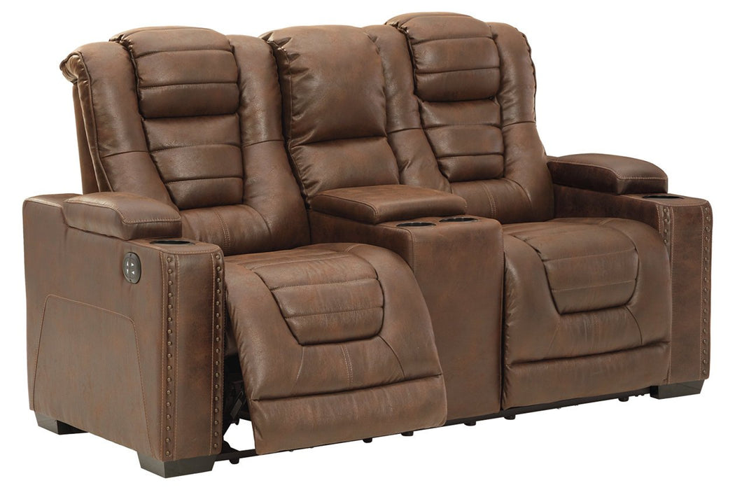 Owner's Box Thyme Power Reclining Loveseat with Console - 2450518 - Lara Furniture