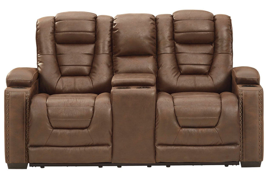 Owner's Box Thyme Power Reclining Loveseat with Console - 2450518 - Lara Furniture