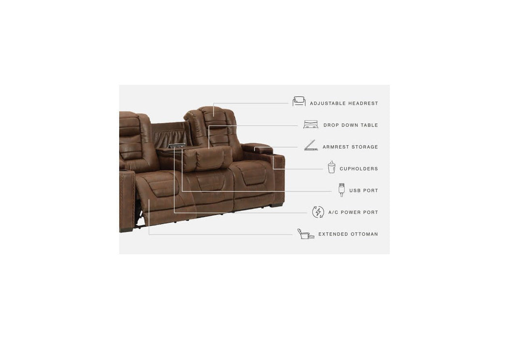 Owner's Box Thyme Power Reclining Sofa - 2450515 - Lara Furniture