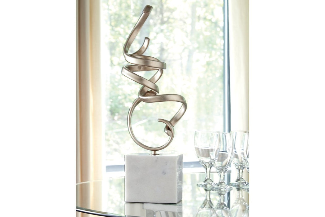 Pallaton Champagne/White Sculpture - A2000125 - Lara Furniture