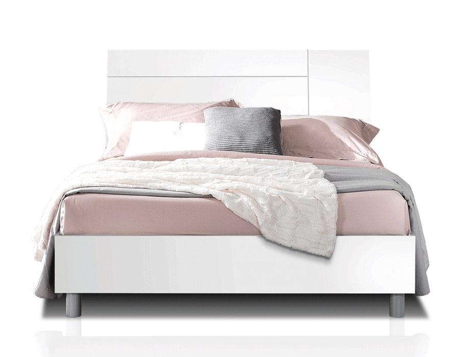 Panarea White Bed Queen - Lara Furniture