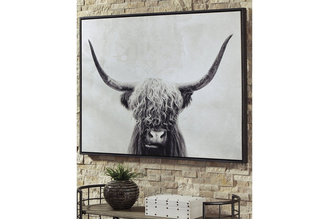 Pancho Black/White Wall Art - A8000258 - Lara Furniture