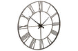 Paquita Antique Silver Wall Clock - A8010237 - Lara Furniture