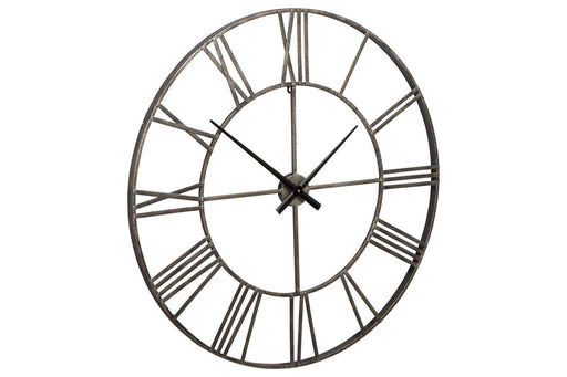 Paquita Antique Silver Wall Clock - A8010237 - Lara Furniture