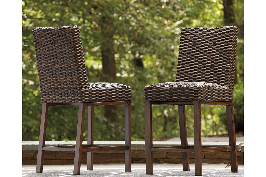 Paradise Trail Medium Brown Bar Stool (Set of 2) - P750-130 - Lara Furniture