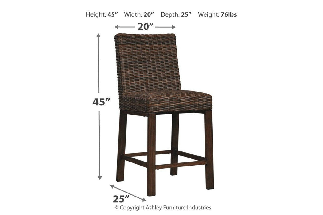 Paradise Trail Medium Brown Bar Stool (Set of 2) - P750-130 - Lara Furniture