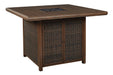 Paradise Trail Medium Brown Bar Table with Fire Pit - P750-665 - Lara Furniture