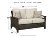 Paradise Trail Medium Brown Loveseat with Cushion - P750-835 - Lara Furniture